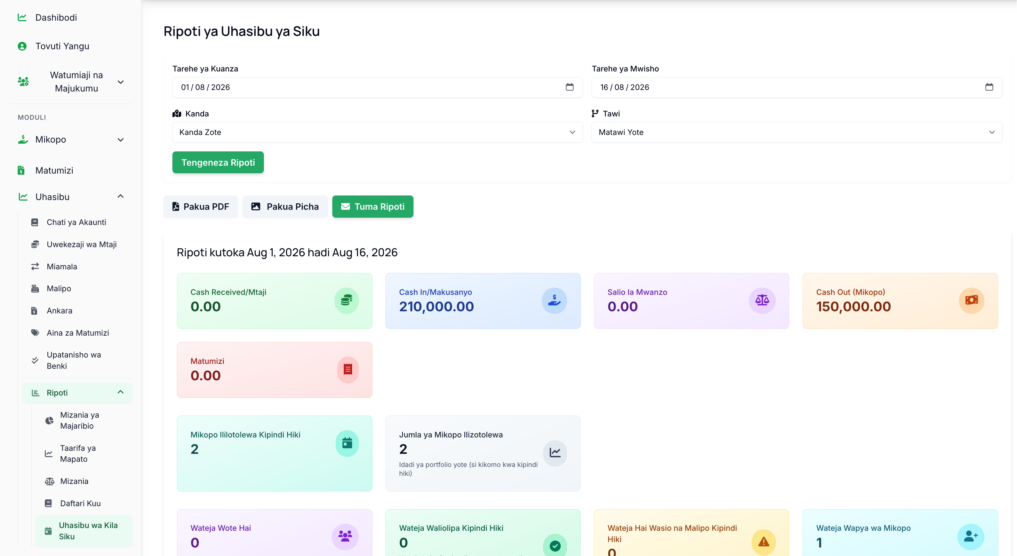 Microfinance ERP & Management System screenshot